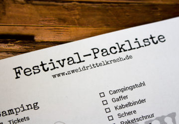 Festival Packliste 2017